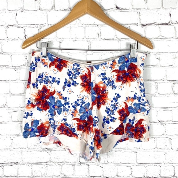 Free People Pants - Free People Floral Ruffle Shorts